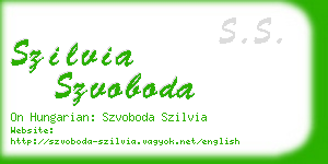 szilvia szvoboda business card